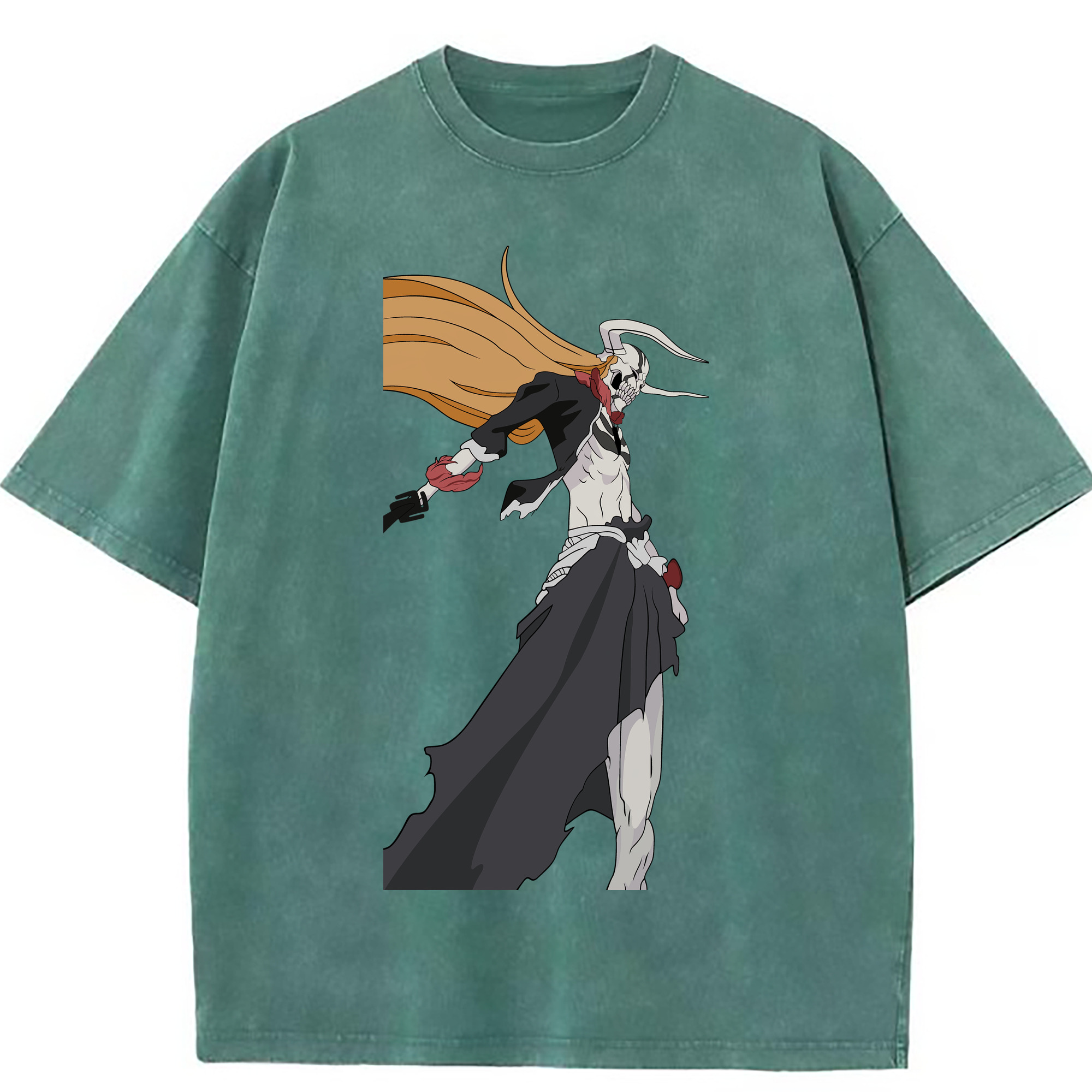 （画像用） ブリーチ 黒崎一護（くろさき いちご）BLEACH Kurosaki Ichigo 綿100% ヴィンテージ風 半袖Tシャツ（フロントプリント）